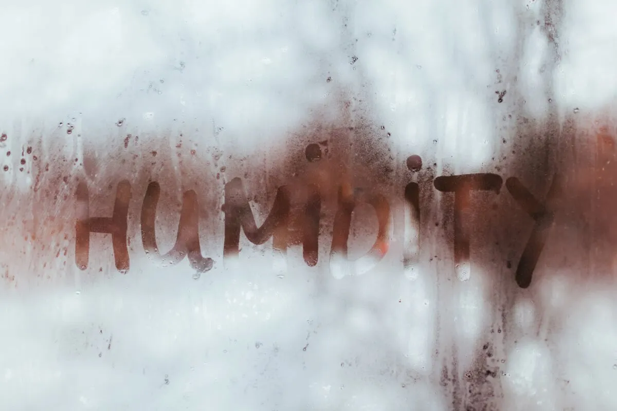 picture of humidity on a window