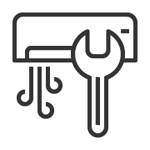 graphic of wrench by air conditioner